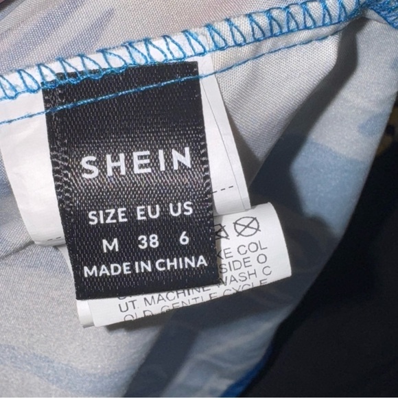 Tropical Blue Palm Tree Print Mini Dress - Picture 10 of 10